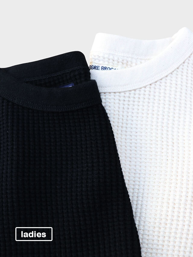 アーミーワッフルロックリブ長袖T