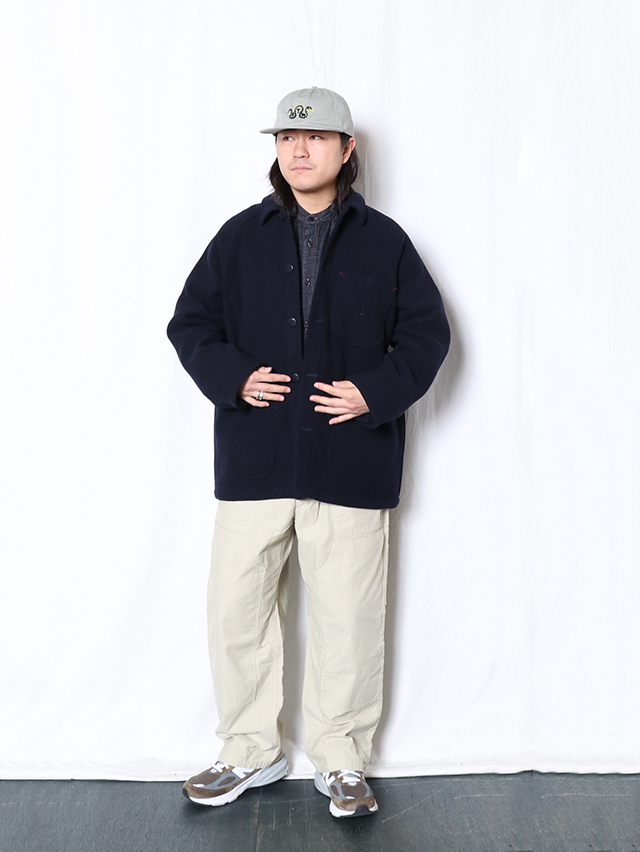 ダブルクロスメルトンラグランカバーオール TIGRE BROCANTE