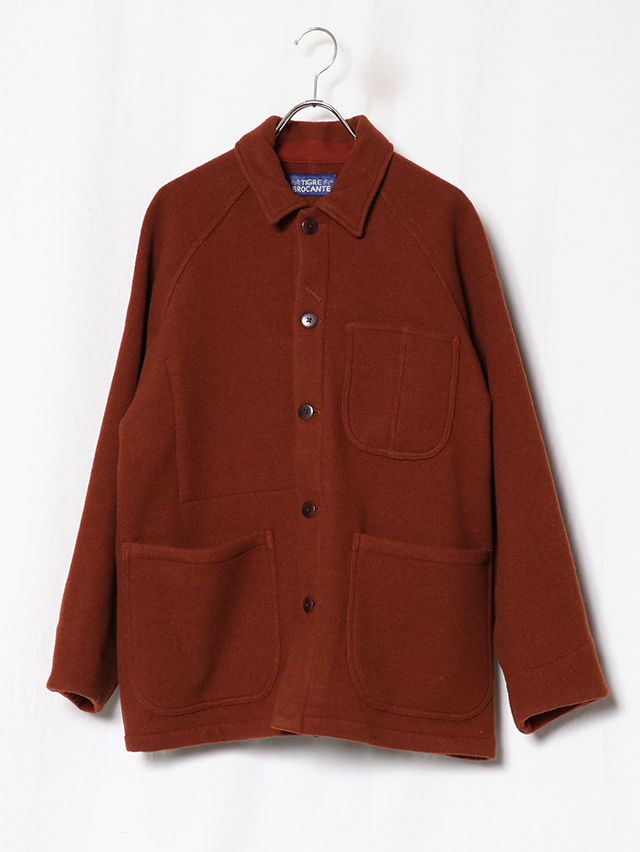 ダブルクロスメルトンラグランカバーオール TIGRE BROCANTE