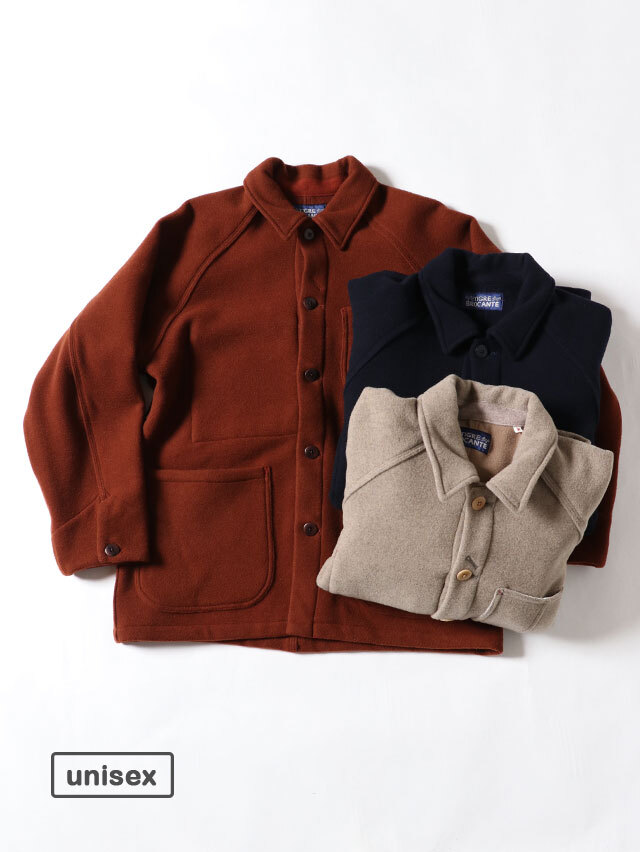 ダブルクロスメルトンラグランカバーオール