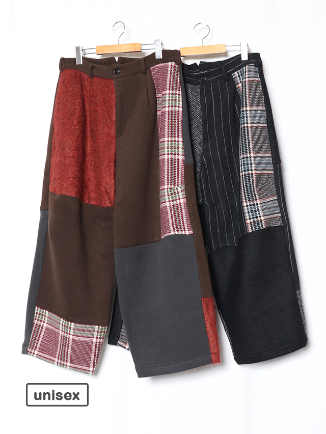 ウールMIXダーツワイドパンツ