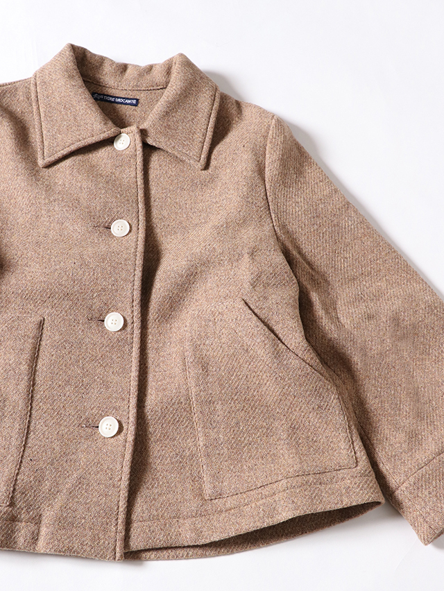 ウールツイードウォームカラージャケット TIGRE BROCANTE