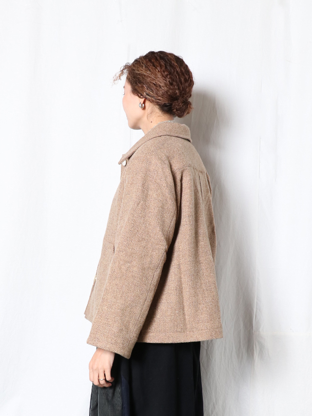 ウールツイードウォームカラージャケット TIGRE BROCANTE