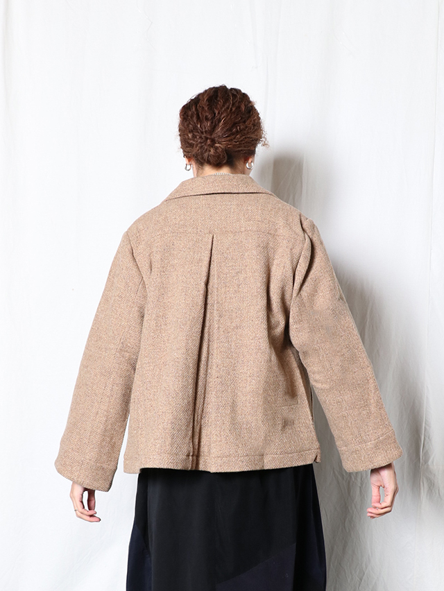 ウールツイードウォームカラージャケット TIGRE BROCANTE