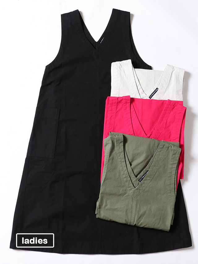 ジンバブエVネックワークノースリーブワンピース