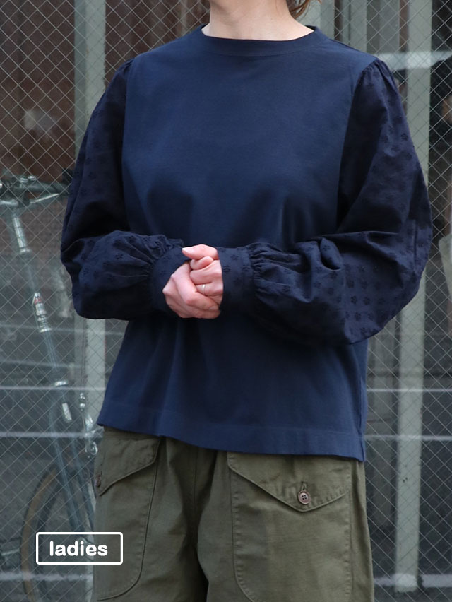 20天竺ギャザーパフ長袖T