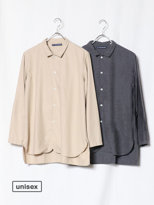 ビエラネルツイル スモールカラーロングシャツ