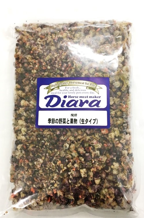 ≪国産≫　【生】 醗酵 季節の野菜と果物 500g 　 Diara ／ペット／冷凍【ディアラ】　