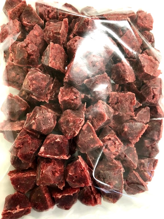 【国産】馬肉ミンチ角切り600g ペット生食用