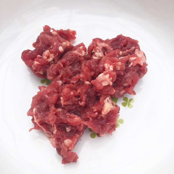 【国産】馬肉ミンチ角切り600g ペット生食用