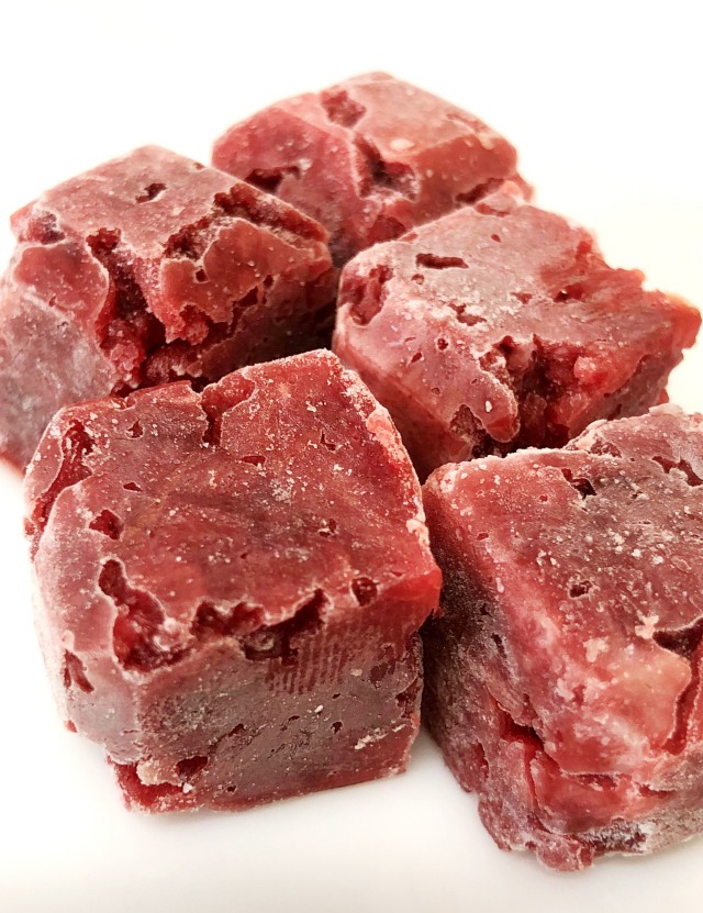 【国産】馬肉ミンチ角切り600g ペット生食用