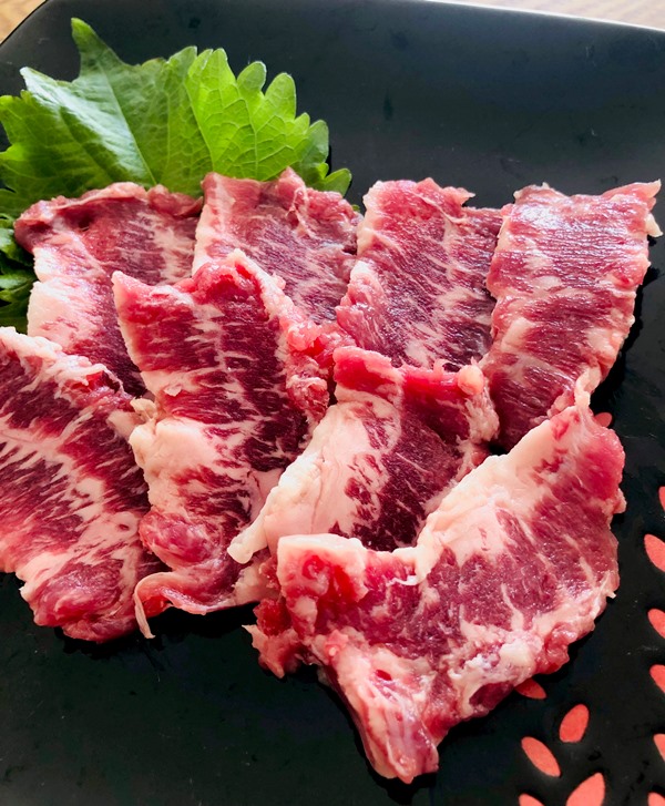 上カルビ馬刺し500g 醤油10P付 ★おすすめ