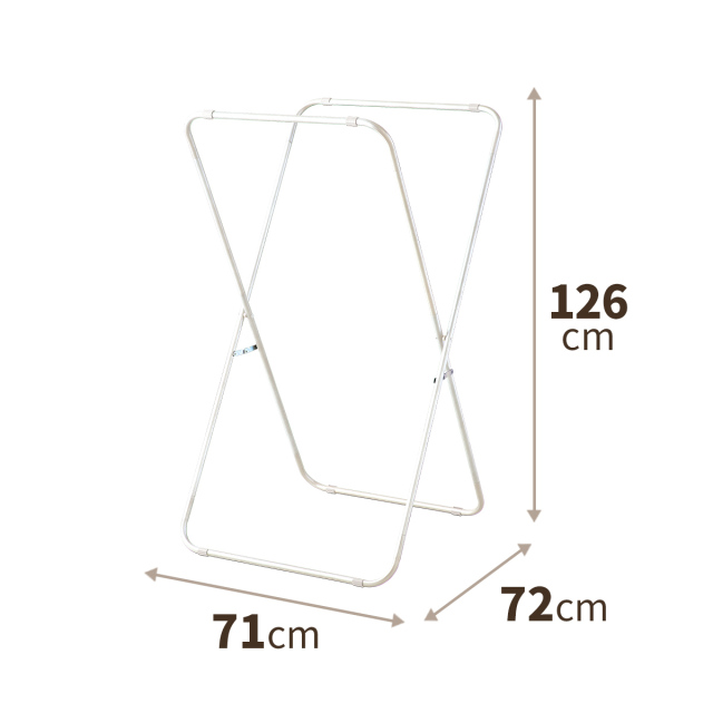 ポーリッシュ スリム物干しX型 ホワイト PS-32