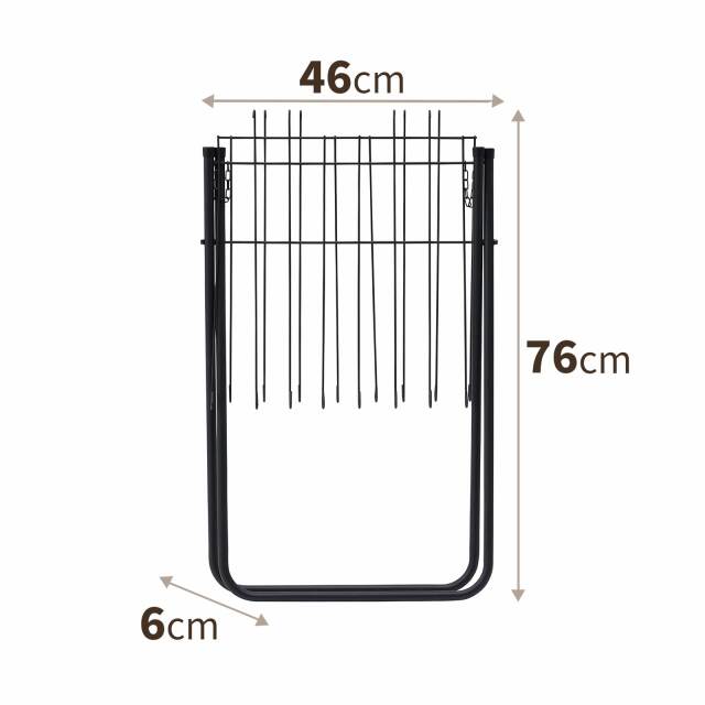 ポーリッシュ ブラック物干し タオルハンガースタンド PSBK-01