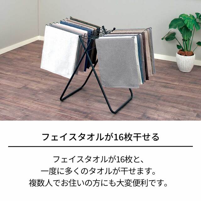 ポーリッシュ ブラック物干し タオルハンガースタンド PSBK-01 テンマ