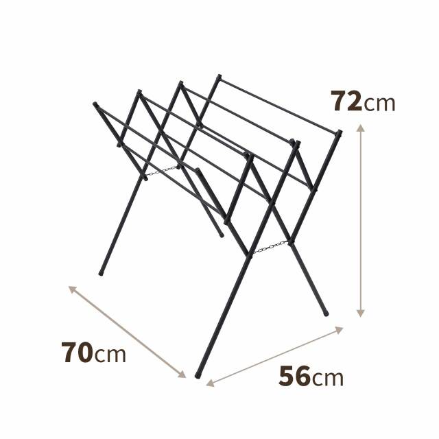 ポーリッシュ ブラック物干し タオルスタンド PSBK-03 テンマフィッツ