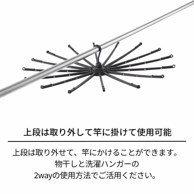 ポーリッシュ ブラック物干し パラソルスタンド3段 PSBK-08