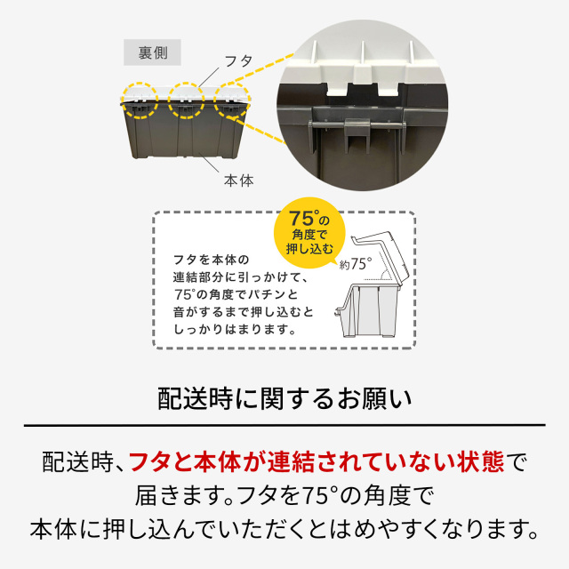 大きく開くコンテナー