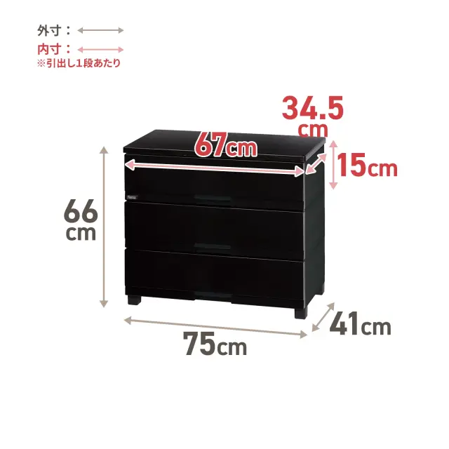 GM560★家具20％OFFSALE★【近隣配達可能】Fits プラス プレミアム 5段 幅75　黒　幅75×奥行41×高さ105cm　ブラック　衣装ケース　収納ケース　衣類収納　収納家具　タンス　衣類タンス　洋服タンス　リサイクルショップ　ケイラック朝霞田島店　ケイラック　埼玉県　朝霞市　田島　和光市　志木市　新座市　富士見市　ふじみ野市　三芳町　戸田市　蕨市　さいたま市(岩槻以外)　川越市　所沢市　上尾市　東京都　板橋区　練馬区　清瀬市 フィッツプラス プレミアム テンマフィッツワールド