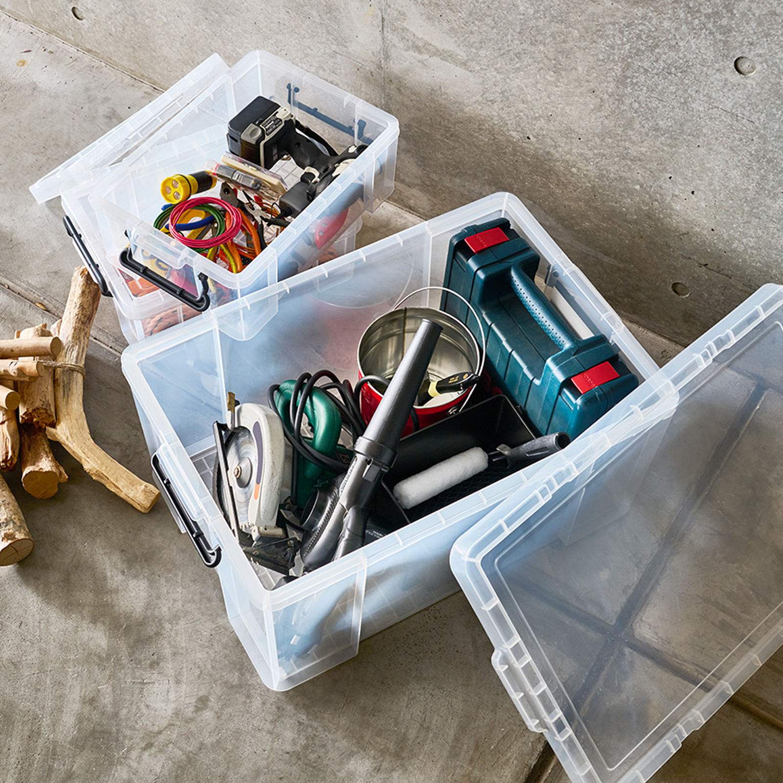 プネクド ハンテップン セット パールビジュー釦付きパワーショルダー配色ニットカーディガン