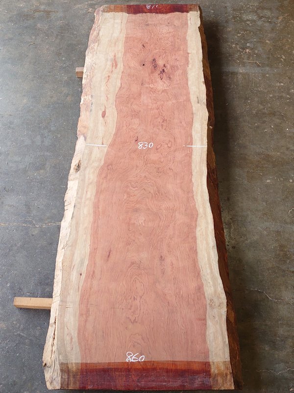 BU-１１１　ブビンガ　アフリカ産　天然耳付き板　２９５０×９５０　天然乾燥材