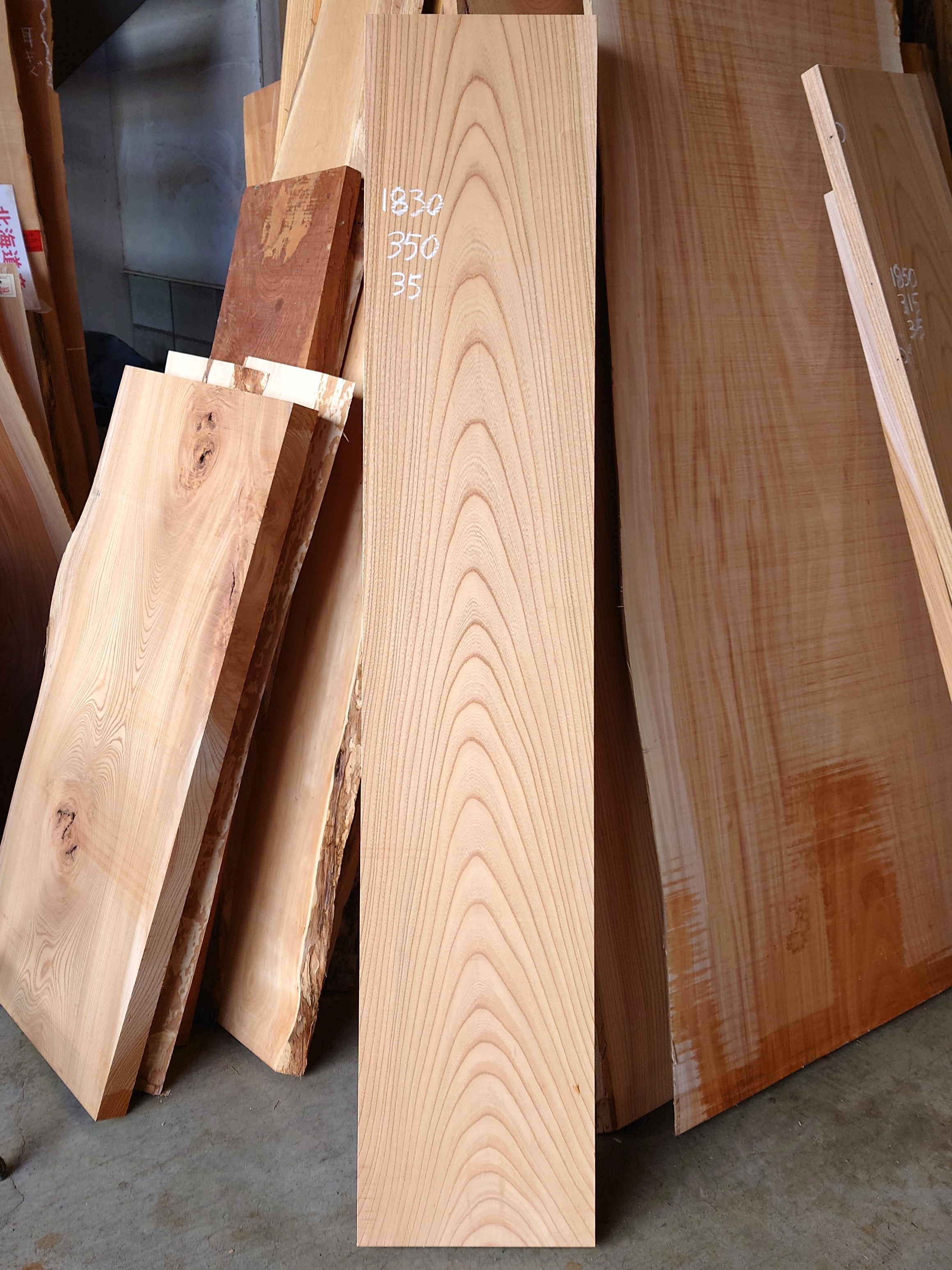 Ｋ-８４９　欅ケヤキ　国産　看板用板　１８３０×３５０【プレーナー加工済】【天然乾燥材】