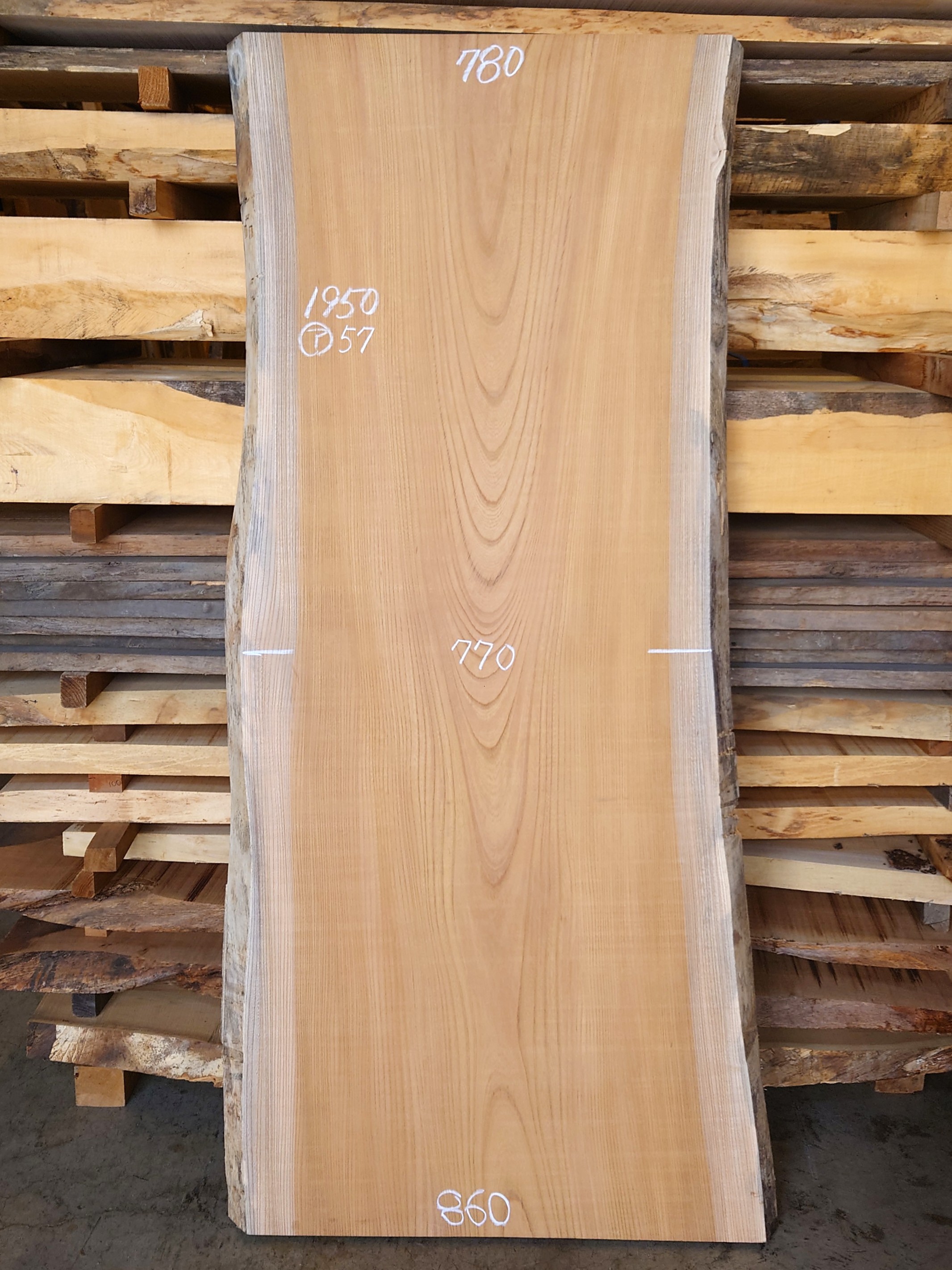 Ｋ-８７９　欅ケヤキ　国産　看板用板　１９５０×９００【プレーナー加工済】【天然乾燥材】