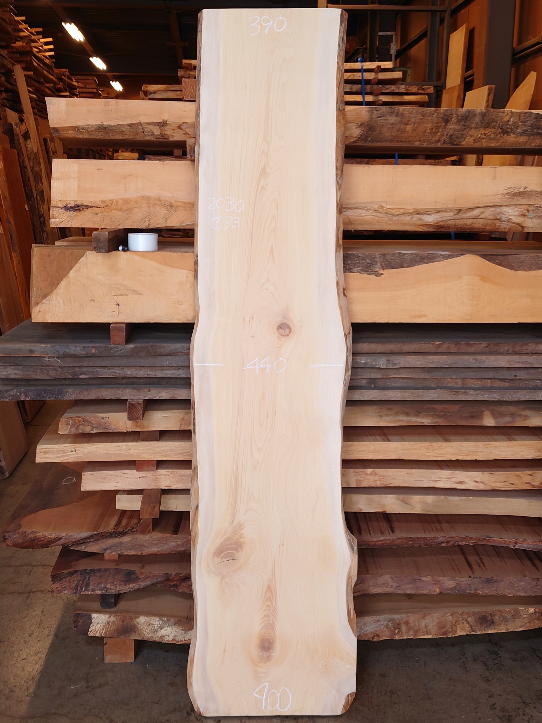 ＫY-２１４　榧カヤかや　国産　看板用板　２０３０×４５０【仕上げ加工済】【天然乾燥材】