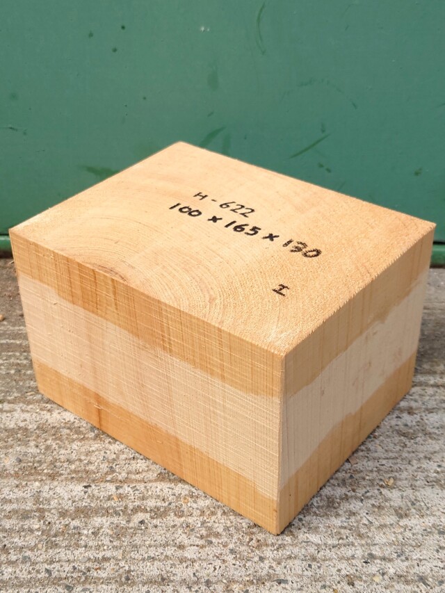 Ｈ-６２２　木曽桧　檜ヒノキひのき　彫刻用　１００×１６５×１３０【天然乾燥材】