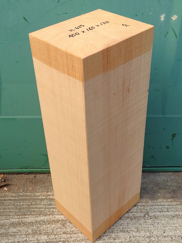 Ｈ-６２５　木曽桧　檜ヒノキひのき　彫刻用　４５０×１６５×１３０【天然乾燥材】