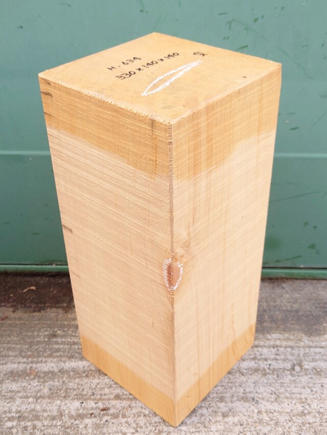 Ｈ-６３４　木曽桧　檜ヒノキひのき　彫刻用　３３０×１４０×１４０【天然乾燥材】