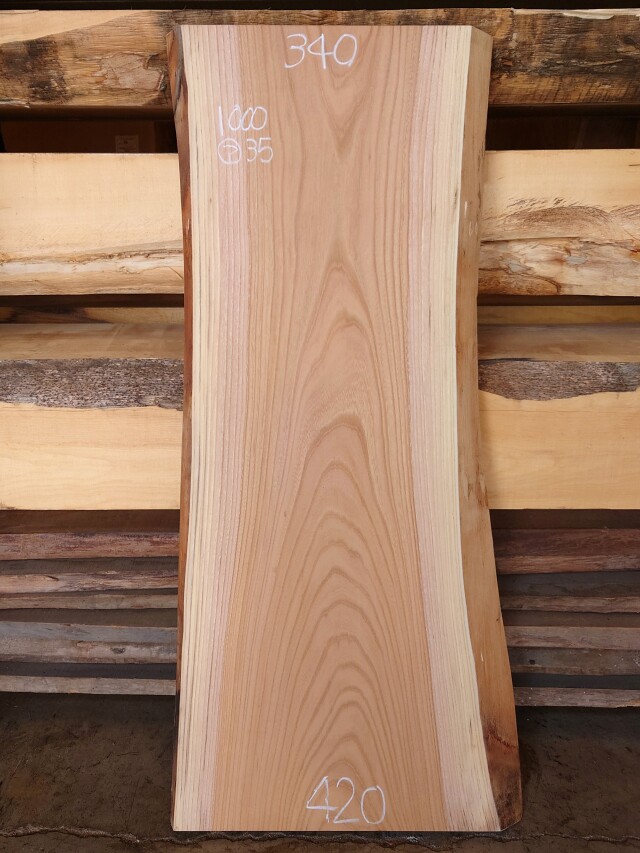 Ｋ-８６０　欅ケヤキ　国産　看板用板　１０００×４００【仕上げ加工済】【天然乾燥材】
