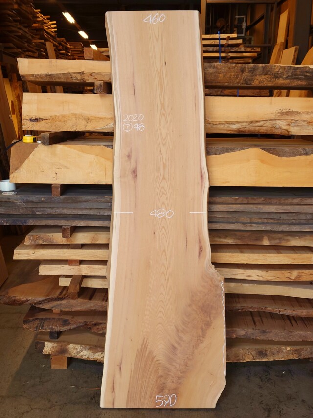 Ｋ-８８１　欅ケヤキ　国産　看板用板　２０２０×５５０【仕上げ加工済】【天然乾燥材】