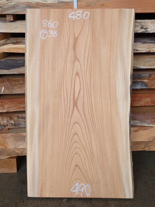 Ｋ-８８８　欅ケヤキ　国産　看板用板　８６０×５００【仕上げ加工済】【天然乾燥材】