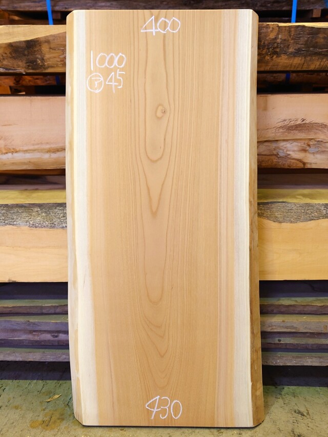 Ｋ-８９３　欅ケヤキ　国産　看板用板　１０００×４５０【仕上げ加工済】【天然乾燥材】