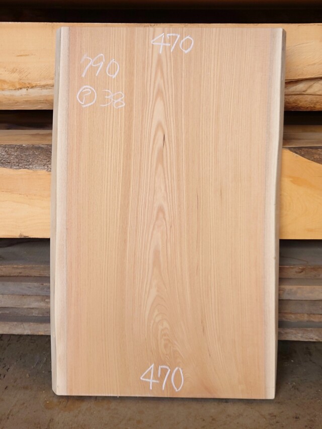 Ｋ-８９７　欅ケヤキ　国産　看板用板　７９０×５００【仕上げ加工済】【天然乾燥材】