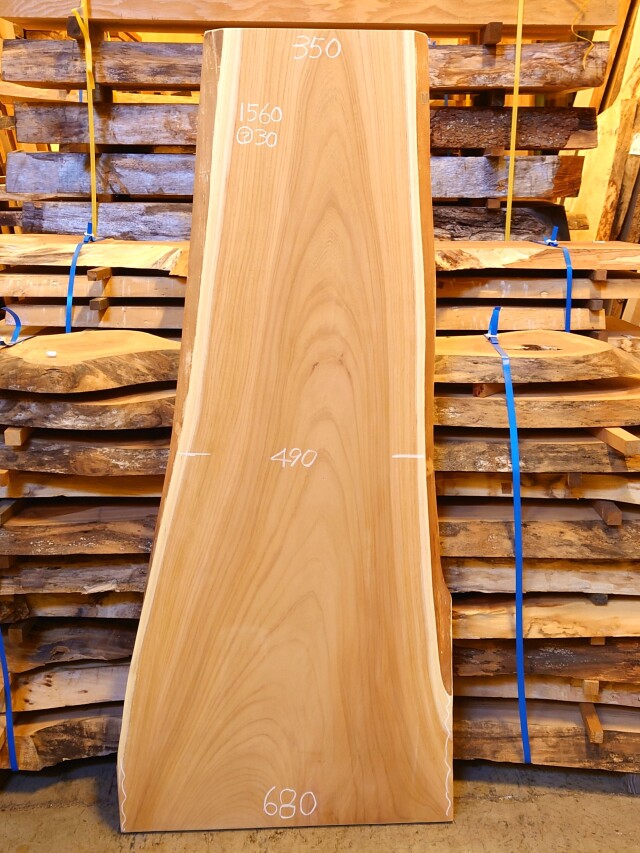 K-904 欅ケヤキ 国産 看板用板 1560×600【仕上げ加工済