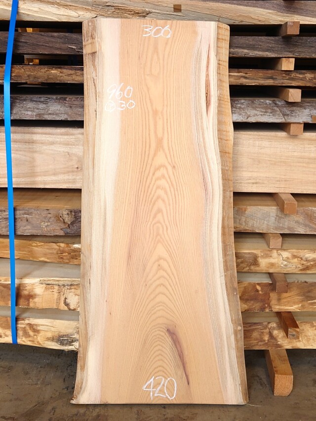 Ｋ-９１４　欅ケヤキ　国産　看板用板　９６０×４００【仕上げ加工済】【天然乾燥材】