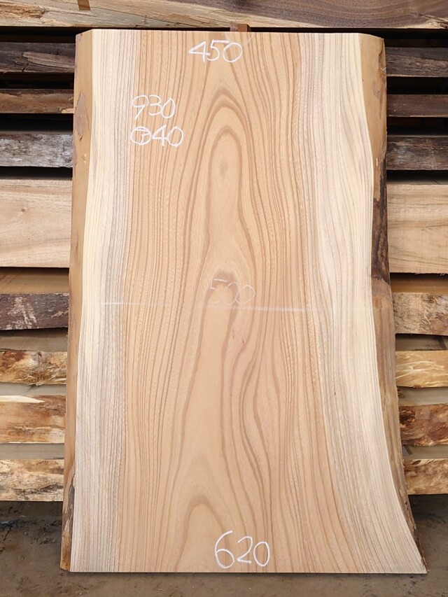 Ｋ-９１５　欅ケヤキ　国産　看板用板　９３０×６００【仕上げ加工済】【天然乾燥材】