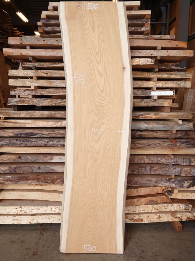 Ｋ-９２７　欅ケヤキ　国産　看板用板　２０８０×５５０【サンダー加工済】【天然乾燥材】