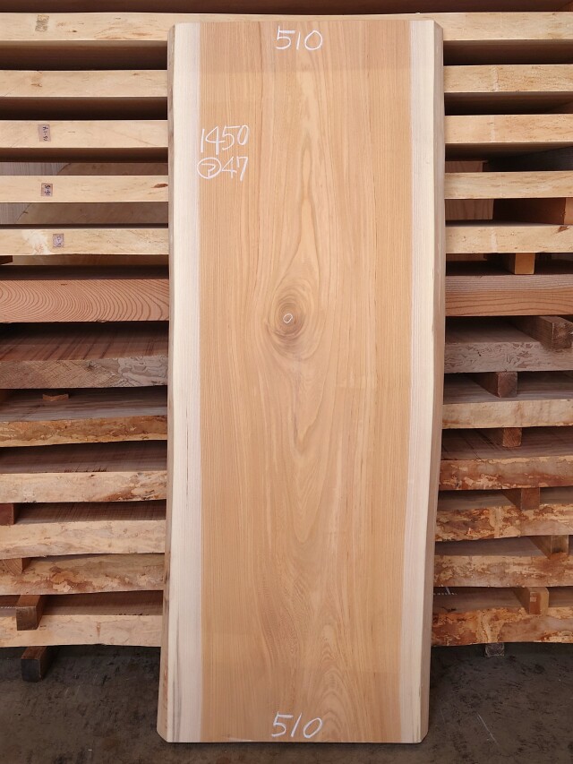Ｋ-９４６　欅ケヤキ　国産　看板用板　１４５０×５５０【サンダー加工済】【天然乾燥材】