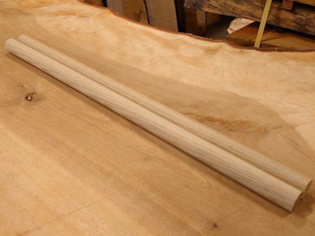 丸棒　バチ用　黄肌キハダきはだ黄蘗　４５０×２０丸 ２本セット　乾燥材　ＫH－０１