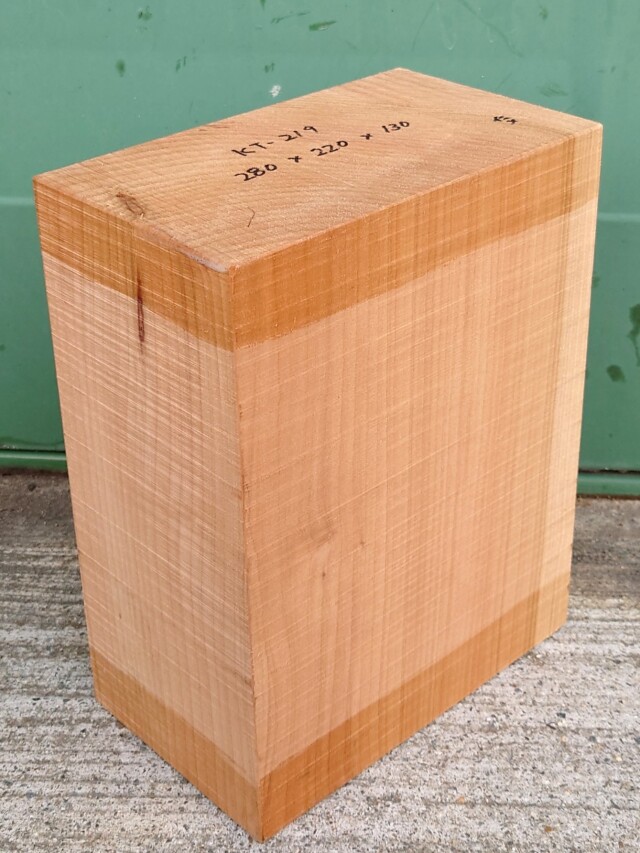 ＫT-２１９　桂カツラかつら　国産　彫刻用材　２８０×２２０×１３０【天然乾燥材】