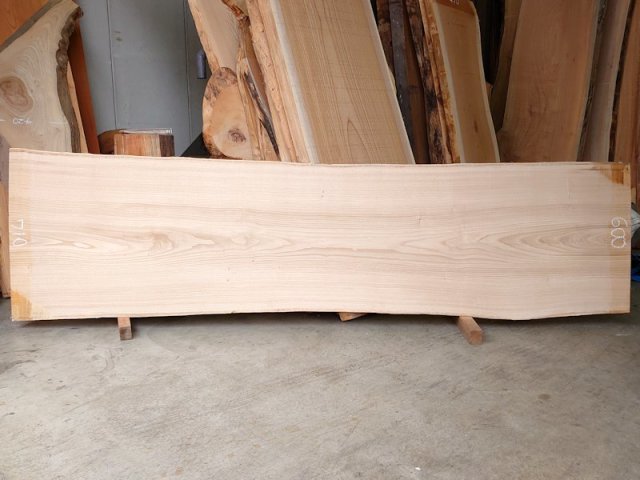 KU-152 栗クリ 国産 天然耳付き板 2500×700 天然乾燥材