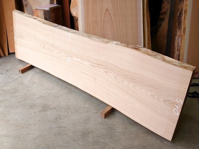 KU-152 栗クリ 国産 天然耳付き板 2500×700 天然乾燥材