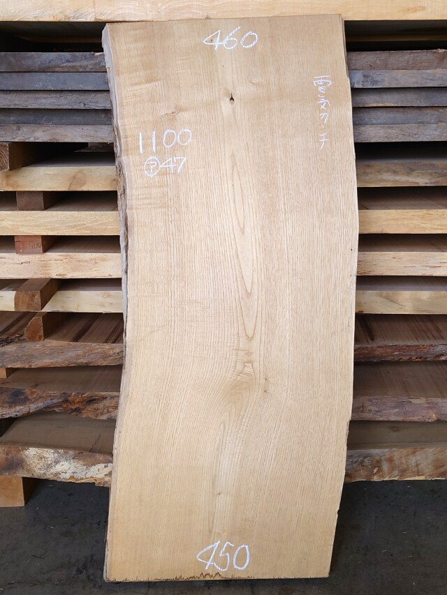 ＫU-１７３　栗クリ　国産　天然耳付き板　１１００×４５０【天然乾燥材】【電気カンナ加工済】