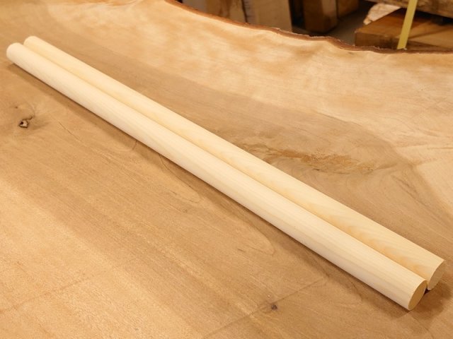 丸棒　バチ用　榧カヤかや　４５０×２０丸 ２本セット　乾燥材　ＫＹ－０１