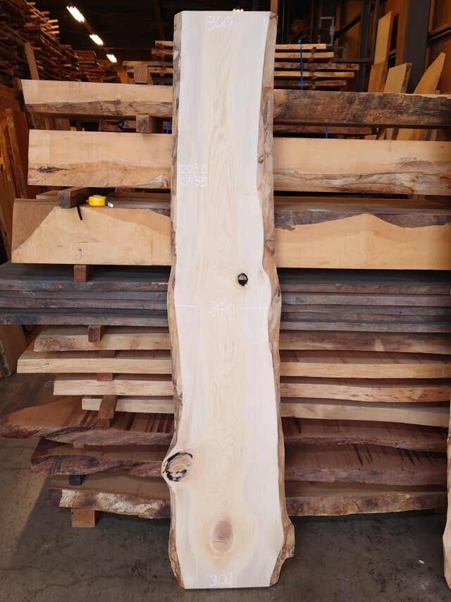 ＫY-２１２　榧カヤかや　国産　看板用板　２０３０×３５０【仕上げ加工済】【天然乾燥材】