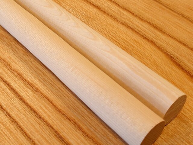 丸棒 バチ用 地栂ツガつが 450×20丸 2本セット 乾燥材 TG－01