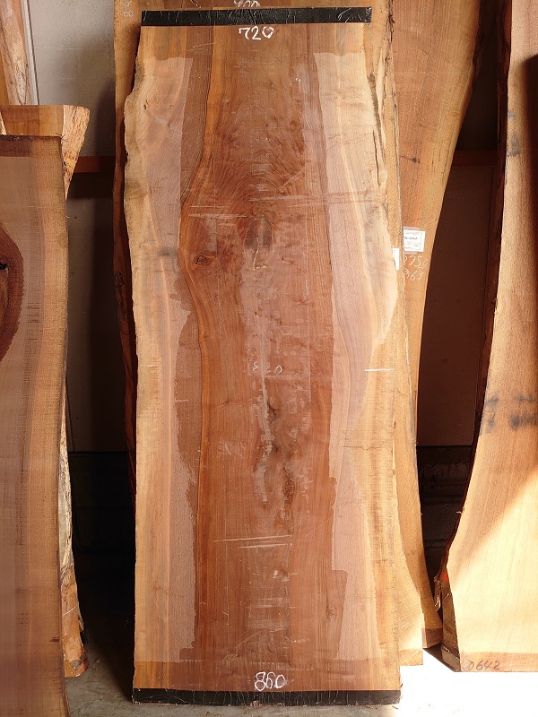 WO-156 ブラックウォールナット 天然耳付き板 2200×800 天然